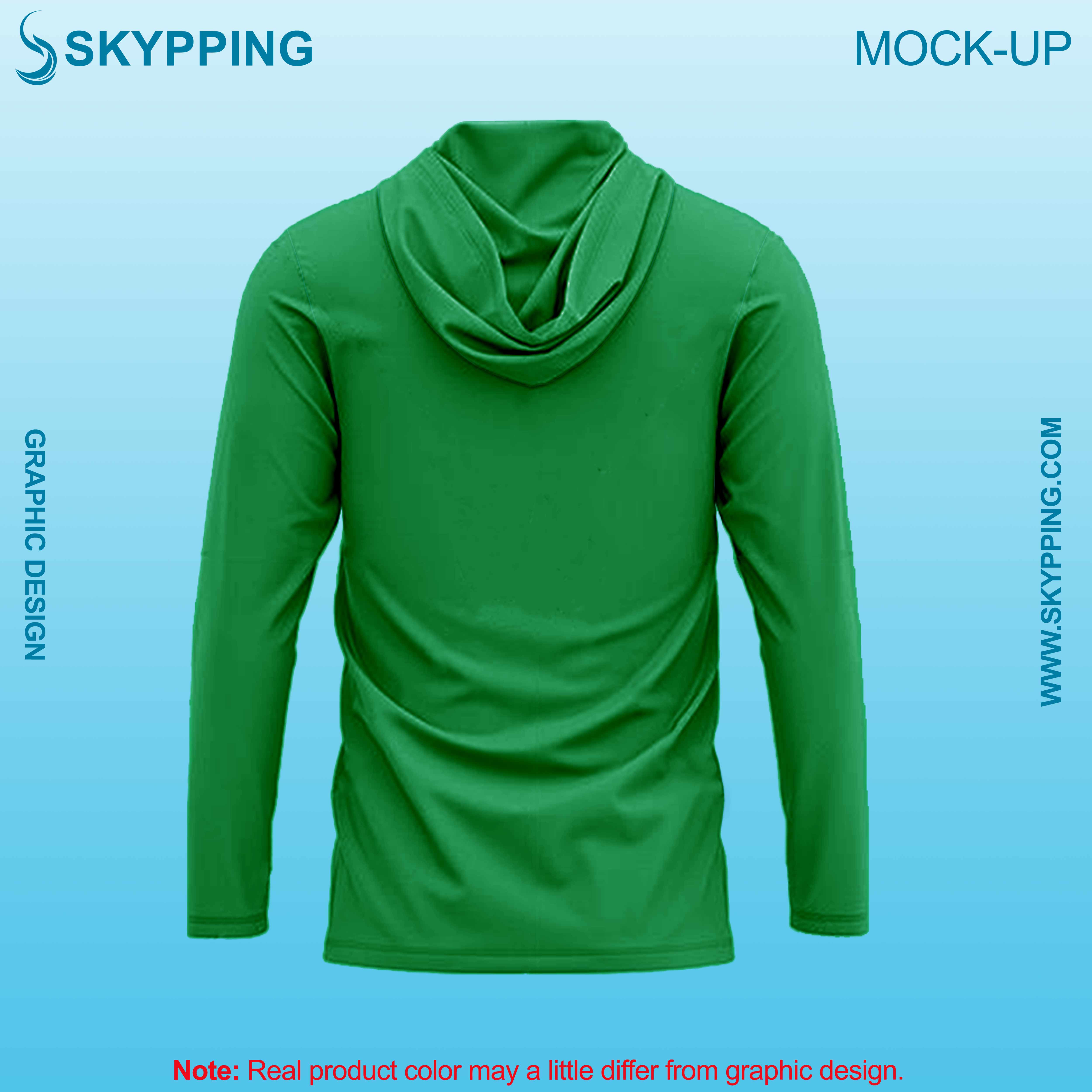 Hooded Long sleeve set-in style round neck t-shirts for men